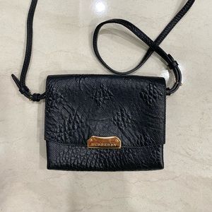 Small Black Burberry Cross Body Purse